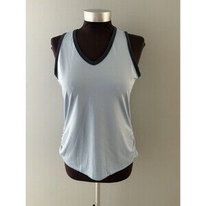 Lucky In Love Shirt Womens L Blue Athletic Racerback Tennis Golf Pickleball